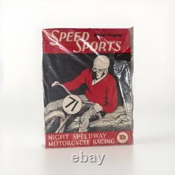 Vintage Speed Sports Magazine Program Lot Of 3 First Addition