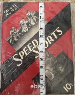 Vintage Speed Sports Magazine Program Lot Of 3 First Addition