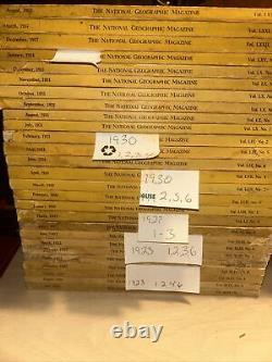 Vintage national geographic magazines Starting With Year 1923 To 1953