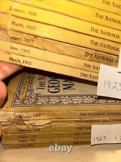 Vintage national geographic magazines Starting With Year 1923 To 1953