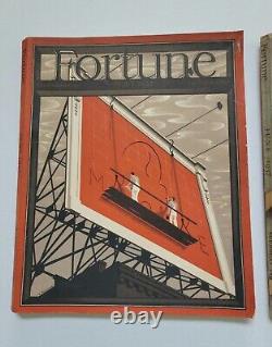 Vtg 1937 FORTUNE Magazines Lot of 9 Vtg Ads 1930s Antique Magazines Art Deco