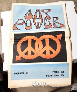 Vtg 1969 Counterculture Newspaper GAY POWER V. 1 #1 NYC LGBQT Stonewall Riot