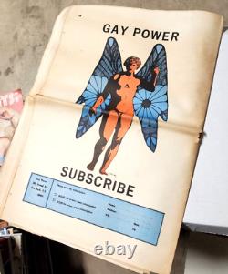 Vtg 1969 Counterculture Newspaper GAY POWER V. 1 #1 NYC LGBQT Stonewall Riot