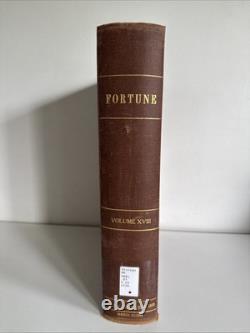 Vtg FORTUNE Magazine July December 1938 BOUND BOOK 6 Issues Ads Art Vol XVIII