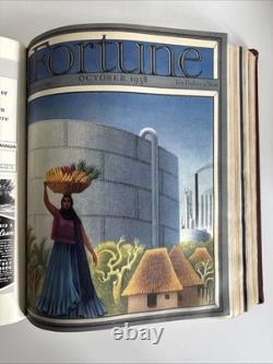Vtg FORTUNE Magazine July December 1938 BOUND BOOK 6 Issues Ads Art Vol XVIII