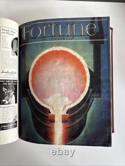 Vtg FORTUNE Magazine July December 1938 BOUND BOOK 6 Issues Ads Art Vol XVIII