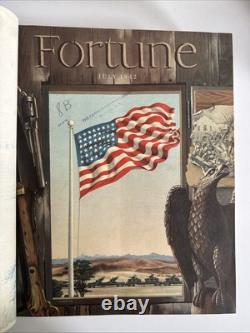 Vtg FORTUNE Magazine July December 1942 BOUND BOOK 6 Issues Ads Art Vol XXVI