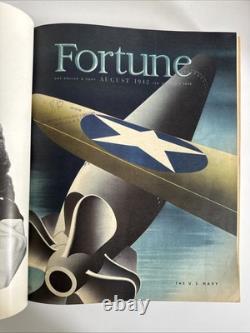 Vtg FORTUNE Magazine July December 1942 BOUND BOOK 6 Issues Ads Art Vol XXVI