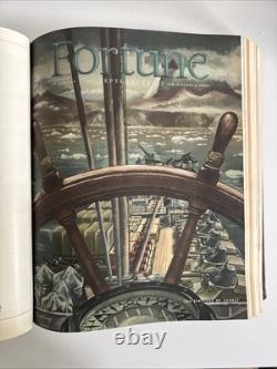 Vtg FORTUNE Magazine July December 1942 BOUND BOOK 6 Issues Ads Art Vol XXVI