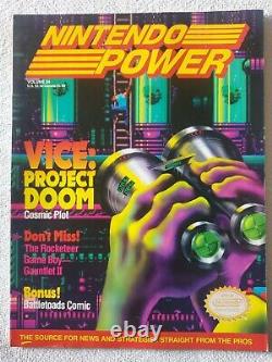Vtg Nintendo Power Lot 17 Magazine 4 EARLY Issues Mario Zelda Tyson POSTERS NES