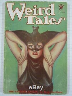 WEIRD TALES October 1933 10/33 Robert E. Howard Conan Brundage Batwoman Cover