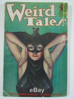 WEIRD TALES October 1933 10/33 Robert E. Howard Iconic Brundage Batwoman Cover