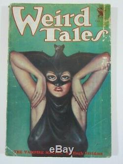 WEIRD TALES October 1933 10/33 Robert E. Howard Iconic Brundage Batwoman Cover