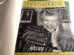 WISDOM MAGAZINE BOUND IN 3 BOOKS -includes first edition-1956-1957-hardback book