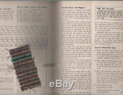 Warp and Weft Sewing Hobbyist's Magazine complete with original Samples 1st 1957