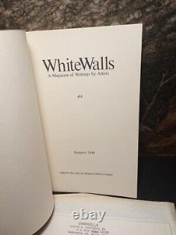 Whitewalls, A Magazine of Writings by Artists #4 Summer 1980 Buzz Spector