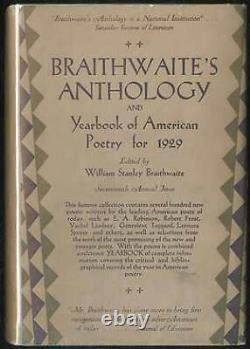 William Stanley BRAITHWAITE / Anthology of Magazine Verse First Edition 1929