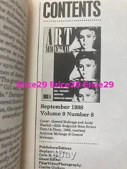 Working with Andy Warhol by Gerard Malanga Art New England Sept 1988? Vol. 9 No. 8