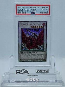 Yugioh 1st Ed Liov-en100 Black Rose Dragon Starlight Rare Psa 8 Nm-mt #64875529