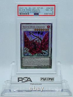 Yugioh 1st Ed Liov-en100 Black Rose Dragon Starlight Rare Psa 8 Nm-mt #64875529