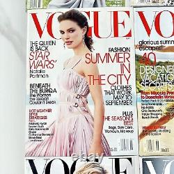 10 Magazines Vogue de 2002 avec Natalie Portman, Angelina Jolie, Jennifer Aniston