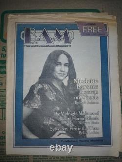 11 lots de magazines BAM vintage, tous de 1978, Tom Petty, Tubes, Doobie Bros. Rock Roll