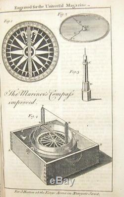 1751 Universal Magazine Gravures Rares Machines Globe Compas Moteur À Incendie, Etc.