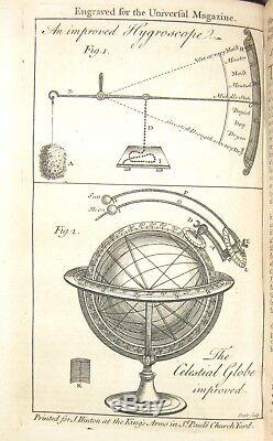 1751 Universal Magazine Gravures Rares Machines Globe Compas Moteur À Incendie, Etc.