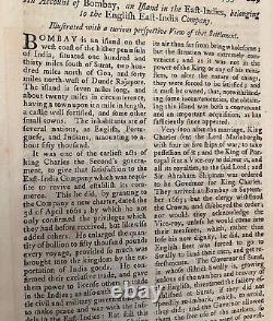 1755 Magazine Universel Guerre de Sept Ans Forts Virginie Ruches d'Abeilles Apiculture