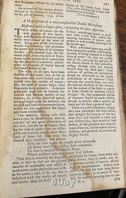 1755 Magazine Universel Guerre de Sept Ans Forts Virginie Ruches d'Abeilles Apiculture