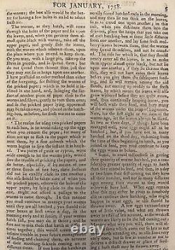 1758 Revue universelle des colonies du magazine New York Pa French & Indian War Silkworms Wine