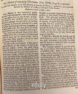 1758 Revue universelle des colonies du magazine New York Pa French & Indian War Silkworms Wine