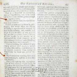 1766 London Magazine Stamp Act Loi De La Guerre D'indépendance Imposition Sans Représentation