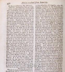 1778 & 1779 Magazine Gentleman Guerre Révolutionnaire John Adams George Washington