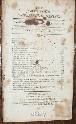 1797 Magazine Universal Américain Bateau Fantôme New Haven Voyage Australie Esclavage