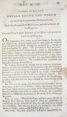 1797 Magazine Universal Américain Bateau Fantôme New Haven Voyage Australie Esclavage