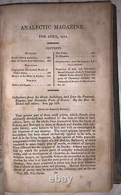 1814, 1er, LE MAGAZINE ANALÉCTIQUE, VOLUME 3, JANVIER JUIN, HISTORIQUE