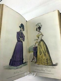 1826 1827 1829 Lady’s Magazine Set Complet Avec Gravures Colorées À La Main Rare