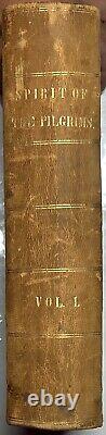 1828 Esprit des Pèlerins Vol 1 Magazine relié Allemagne Nouvelle-Angleterre Byron Italie