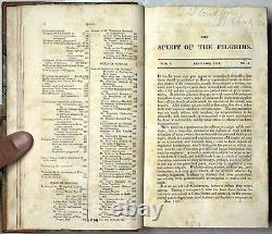 1828 Esprit des Pèlerins Vol 1 Magazine relié Allemagne Nouvelle-Angleterre Byron Italie