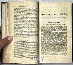 1828 Esprit des Pèlerins Vol 1 Magazine relié Allemagne Nouvelle-Angleterre Byron Italie