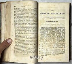 1828 Esprit des Pèlerins Vol 1 Magazine relié Allemagne Nouvelle-Angleterre Byron Italie