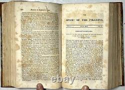 1828 Esprit des Pèlerins Vol 1 Magazine relié Allemagne Nouvelle-Angleterre Byron Italie