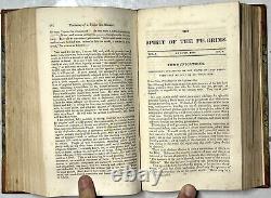 1828 Esprit des Pèlerins Vol 1 Magazine relié Allemagne Nouvelle-Angleterre Byron Italie