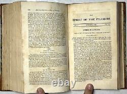 1828 Esprit des Pèlerins Vol 1 Magazine relié Allemagne Nouvelle-Angleterre Byron Italie