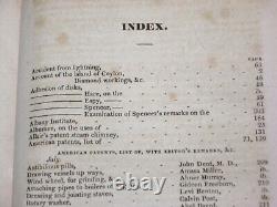 1828 Le Journal Franklin et le Magazine des Mécaniciens Américains, 2 volumes, 6 numéros chacun