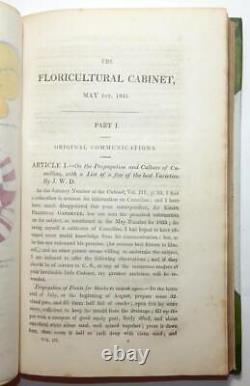 1835 Harrison CABINET FLORICULTURE & MAGAZINE DES FLORISTES 14 Planches en Couleur Vol 3