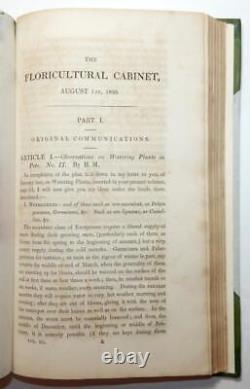 1835 Harrison CABINET FLORICULTURE & MAGAZINE DES FLORISTES 14 Planches en Couleur Vol 3