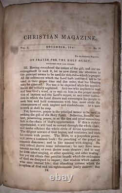 1841, 1er, LE MAGAZINE CHRÉTIEN, VOL X (12 NUMÉROS), SYNODE RÉFORMÉ DE NEW YORK