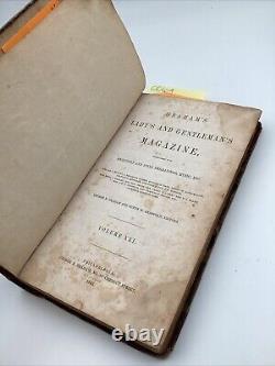 1842 Magazine de dames et de messieurs de Graham 1ère édition Griswold Poésie Musique